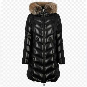 Moncler Shiny Black Fulmarus Puffer Coat